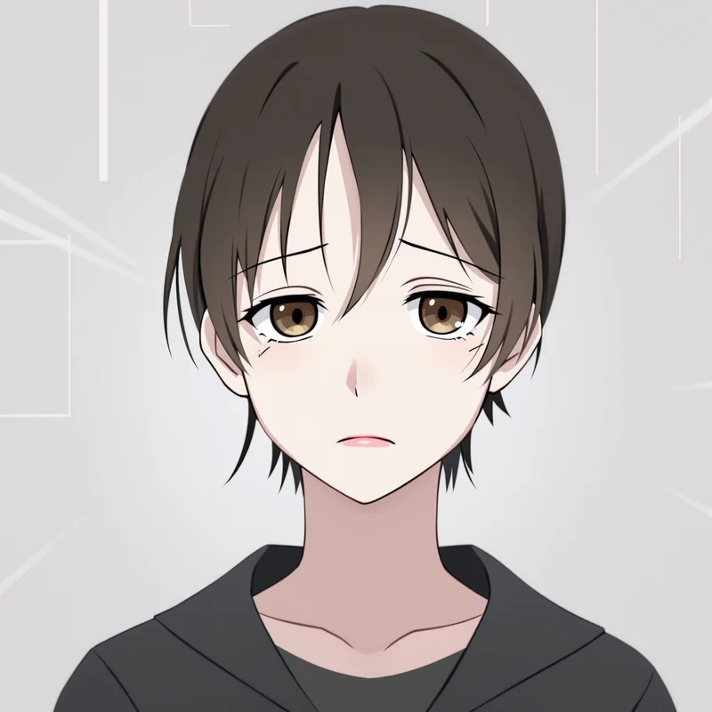 quiet anime profile icon with soft lighting for avatar display