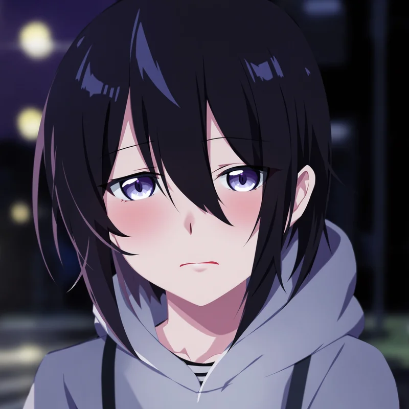 emotional anime avatar with faded colors for online avatar styling