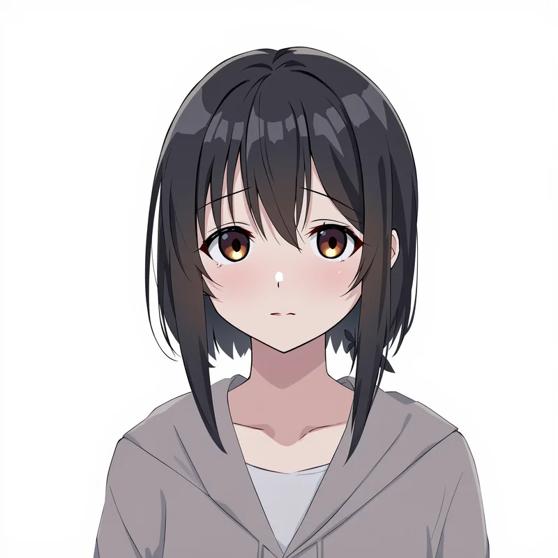 sad anime PFP portrait with gentle shadows for sad PFP design