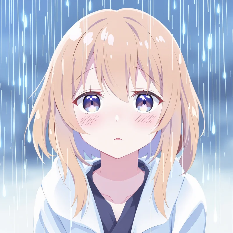 sad anime profile picture with gentle shadows for profile picture use