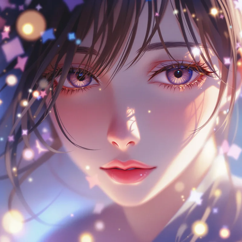sad anime pfp with soft glow and dreamy emotional distance