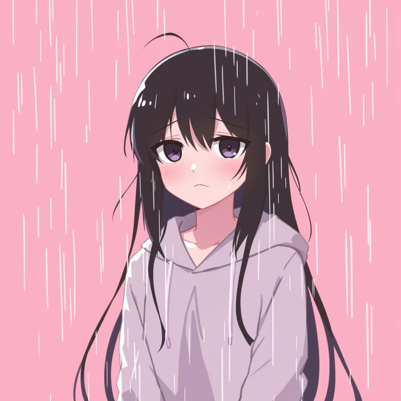 emotional anime avatar with soft glow for profile picture use