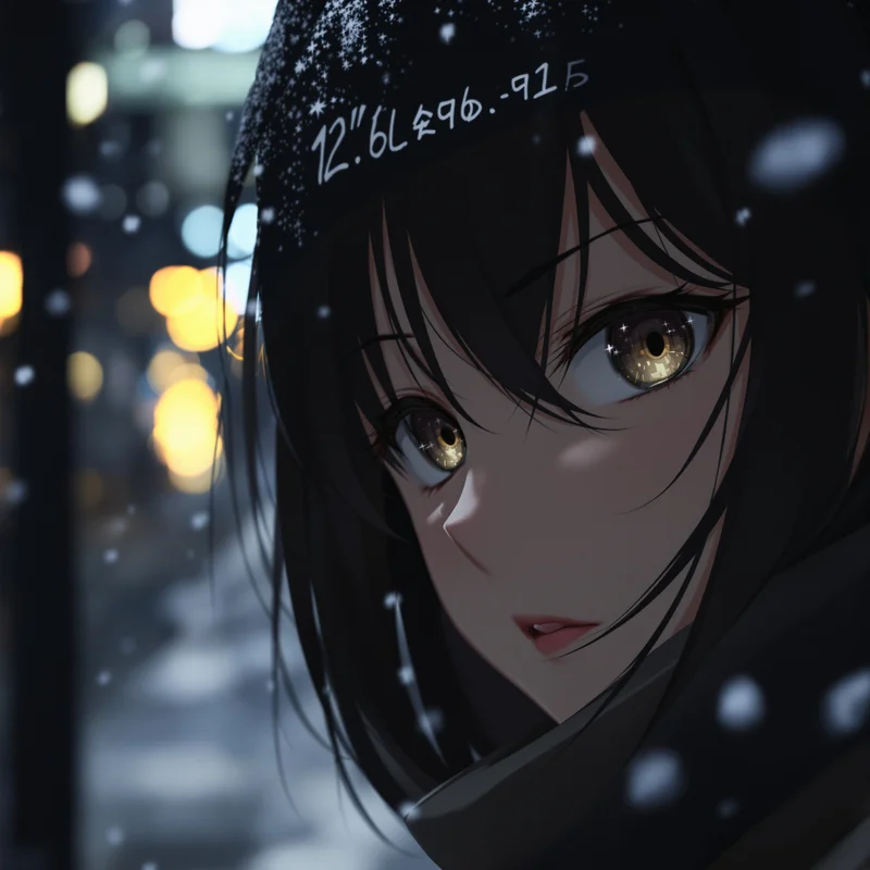 Melancholy anime PFP with bedroom light and clean composition