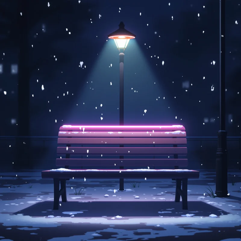 Anime profile image with empty classroom and calm expression