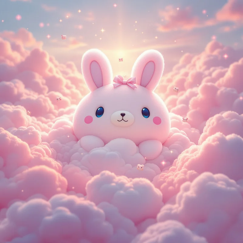 cloud pink sanrio pfp with cinnamoroll sky mood