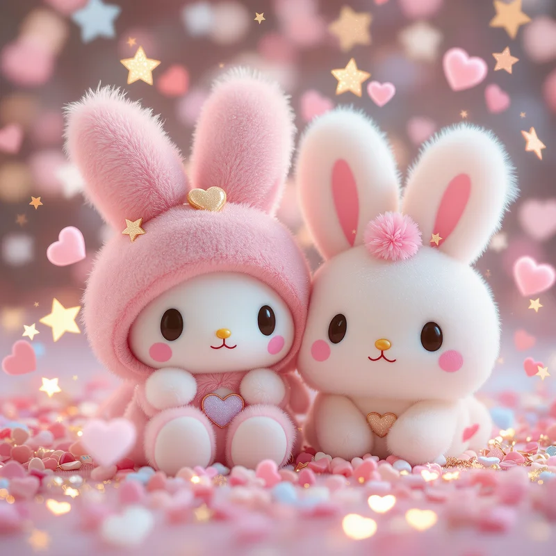 glitter sanrio pfp with sparkling kawaii energy