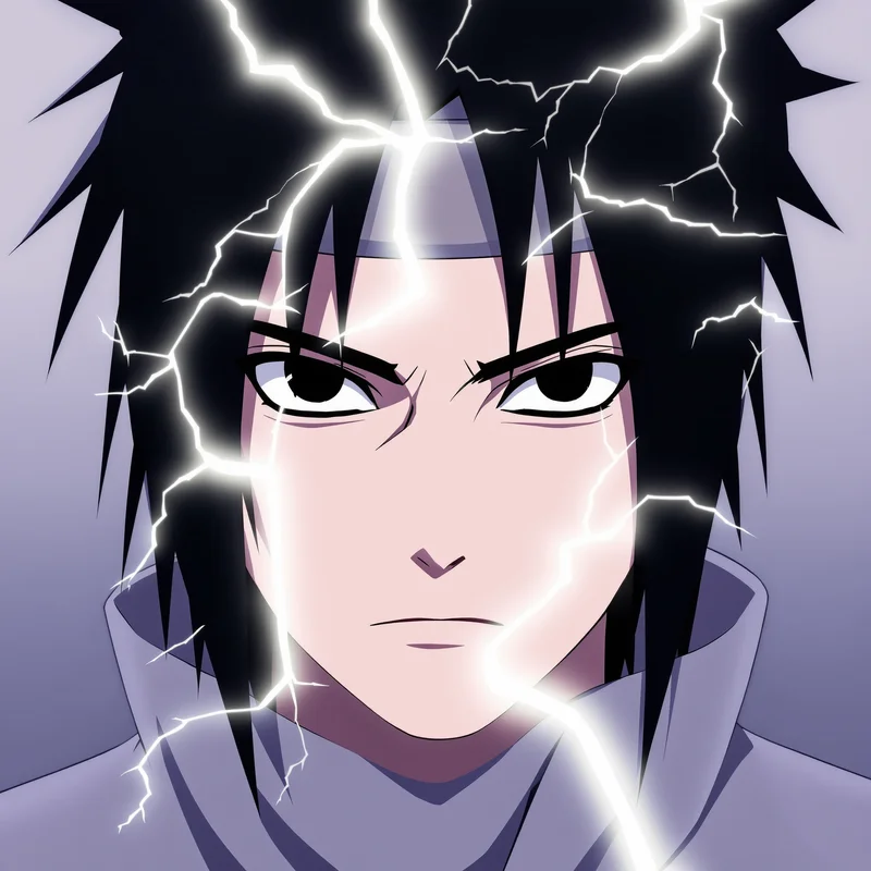 rinnegan Sasuke profile avatar with purple energy accents for strong avatar use