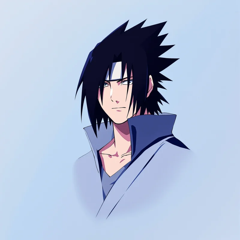 rinnegan Sasuke profile avatar with sharp highlight lighting for social media avatar