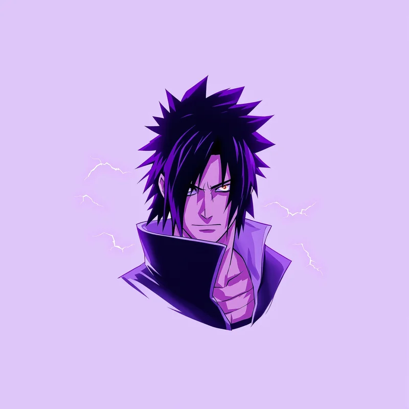 Sasuke Uchiha avatar with dramatic lighting for avatar display
