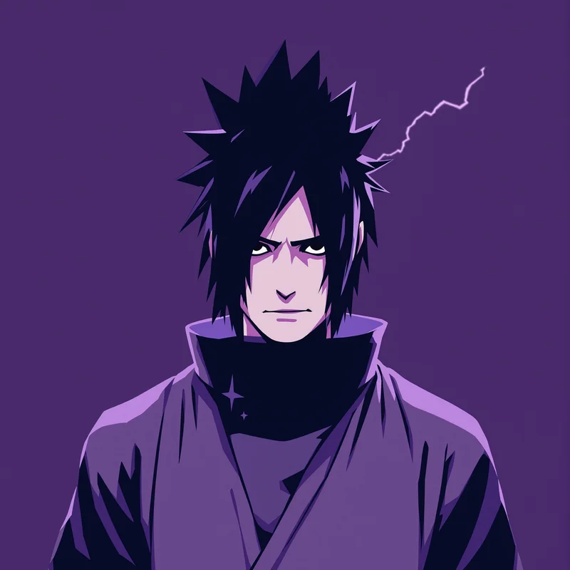 Sasuke Uchiha avatar with clean square composition for digital profile identity