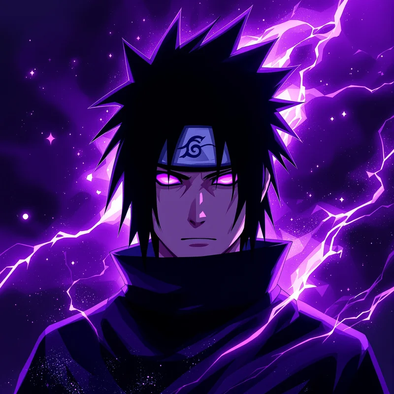 clean Sasuke PFP avatar with dramatic lighting for aesthetic profile icon