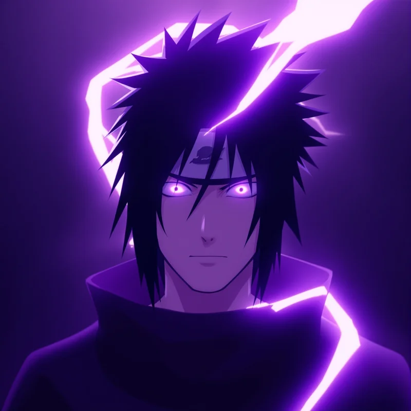 Sasuke PFP portrait with clean square composition for digital profile identity