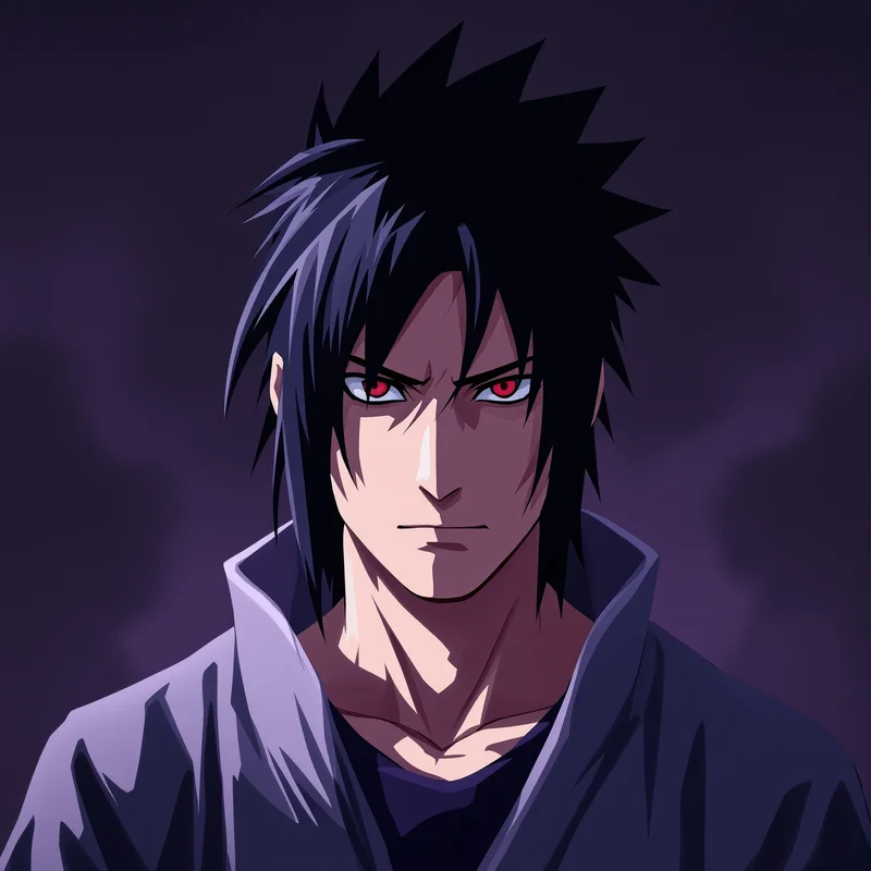 Sasuke PFP portrait with clean square composition for social media avatar