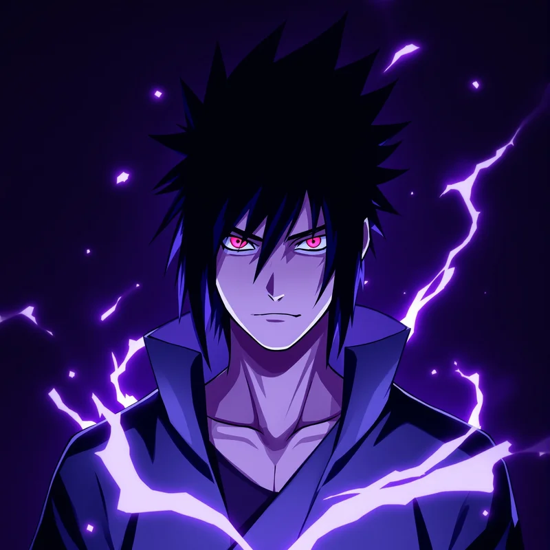 clean Sasuke PFP avatar with strong shadow edges for profile picture use