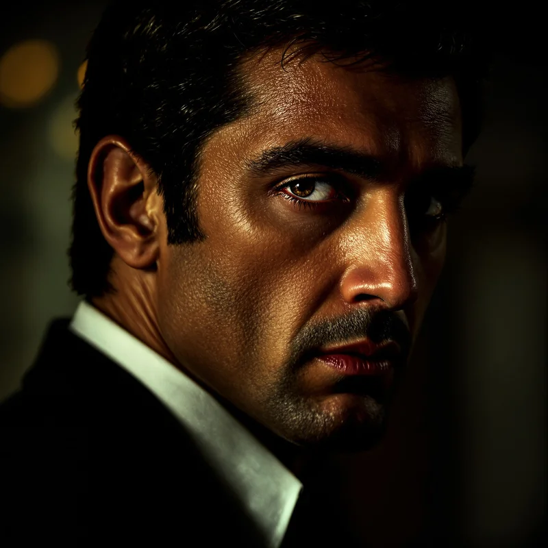 Scarface profile avatar with ruthless confidence and compact identity clarity