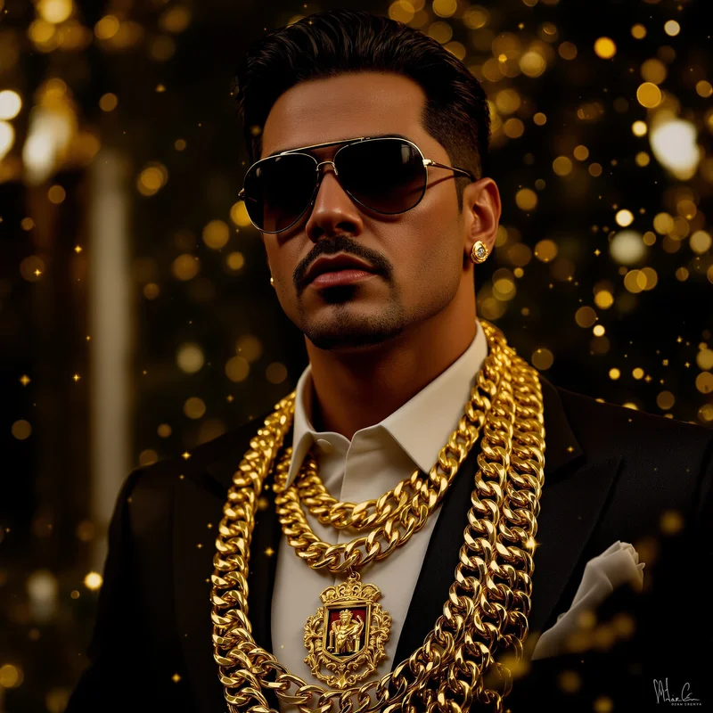 Gold chain Tony avatar.