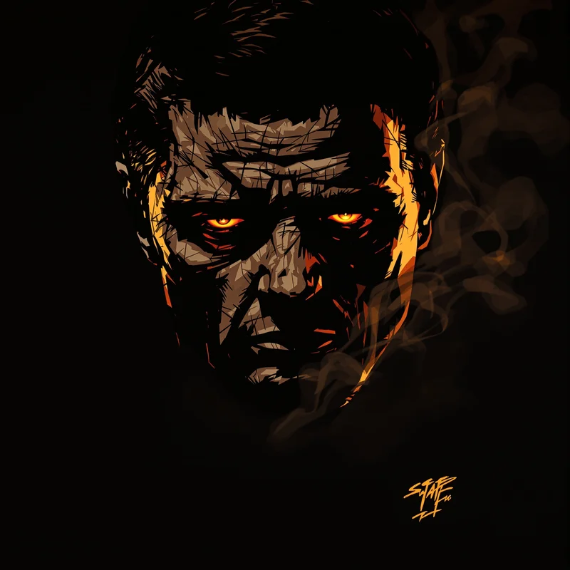 Scarface avatar icon with polished menace and high-status profile identity feel