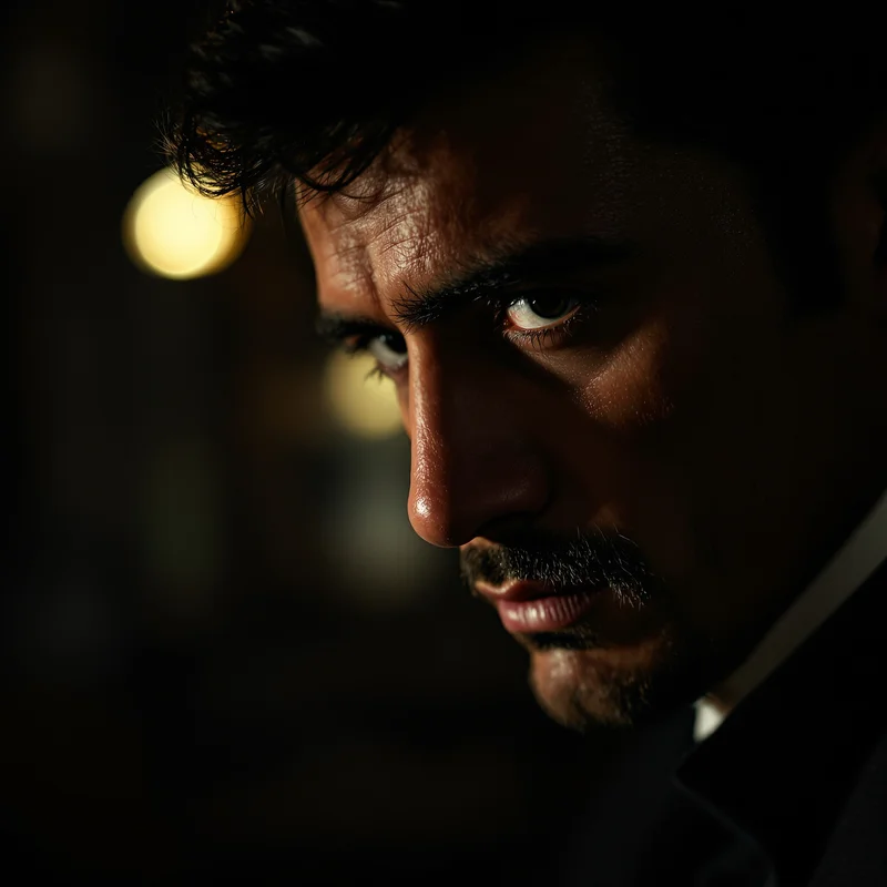 Scarface profile avatar with ruthless confidence and compact identity clarity