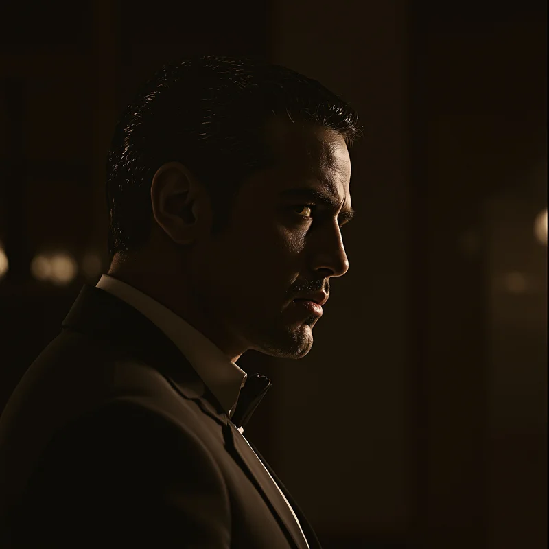 Scarface PFP image with dark golden mood and powerful social identity signal