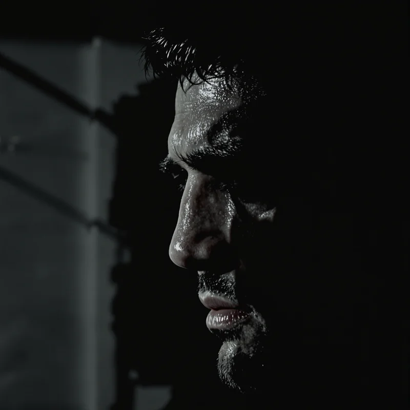 Scarface digital identity image with cold stare and cinematic crime-lord atmosphere