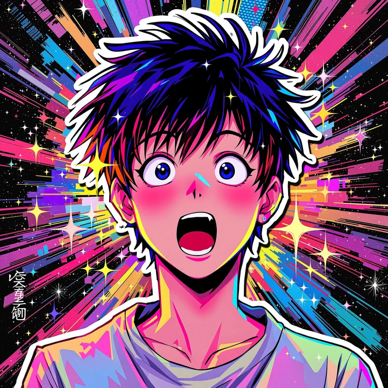 alt style profile icon with sticker collage style for digital identity