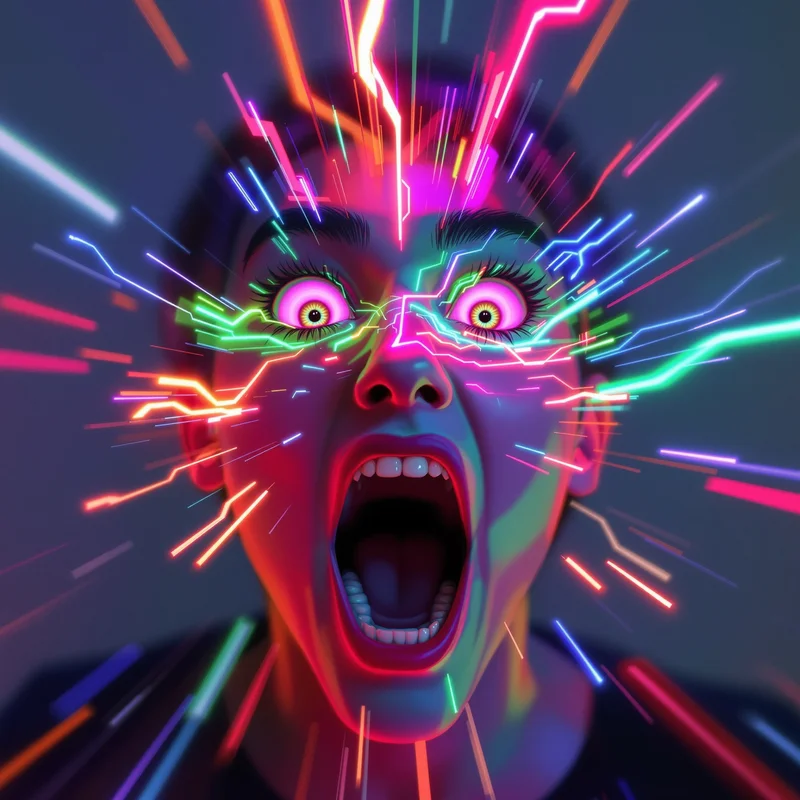 layered color PFP image with layered icons for messaging profile icon