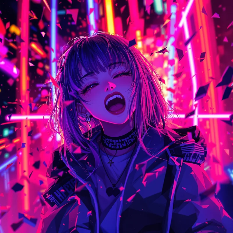 colorful scene profile picture with multi-layer visuals for avatar display