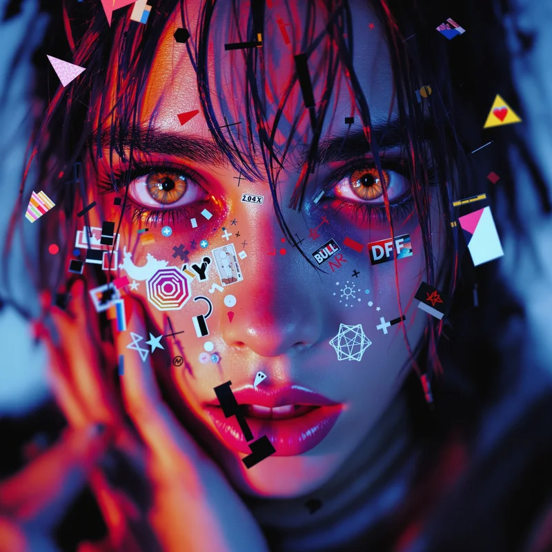 layered color PFP image with bold contrast lighting for alt profile icon