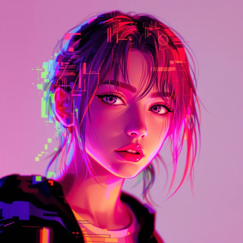 alt style profile icon with flashing effects for messaging profile icon