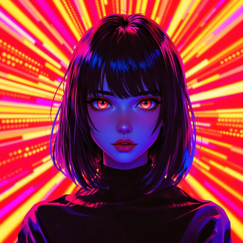 bright chaotic avatar with star and sparkle details for avatar display