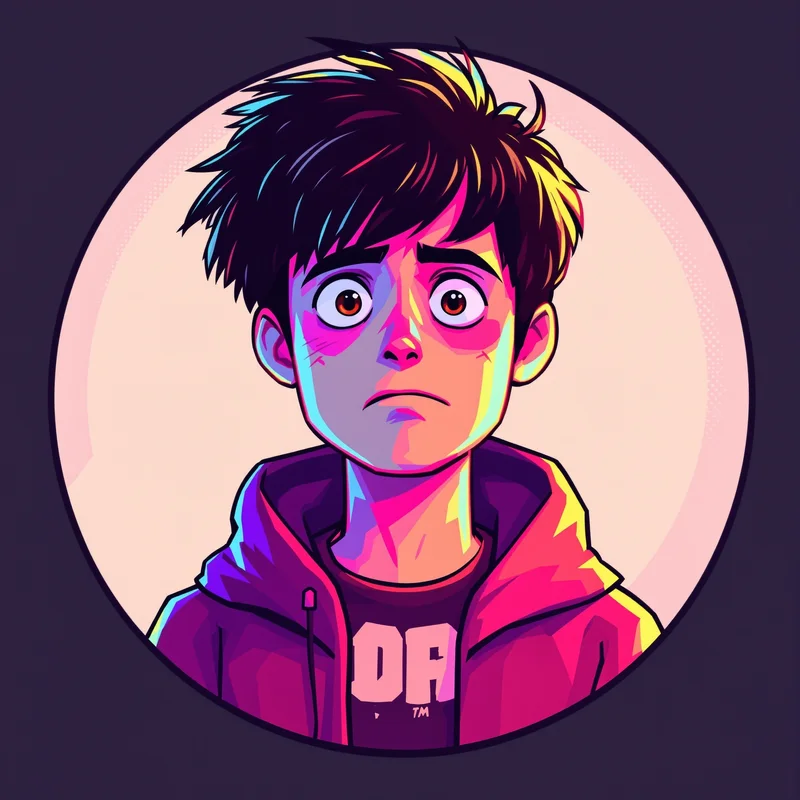 Scott Pilgrim avatar profile image with awkward expression