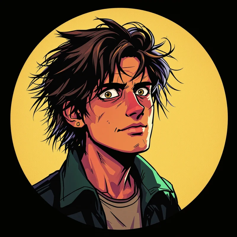 Scott Pilgrim PFP with comic style and identity focus