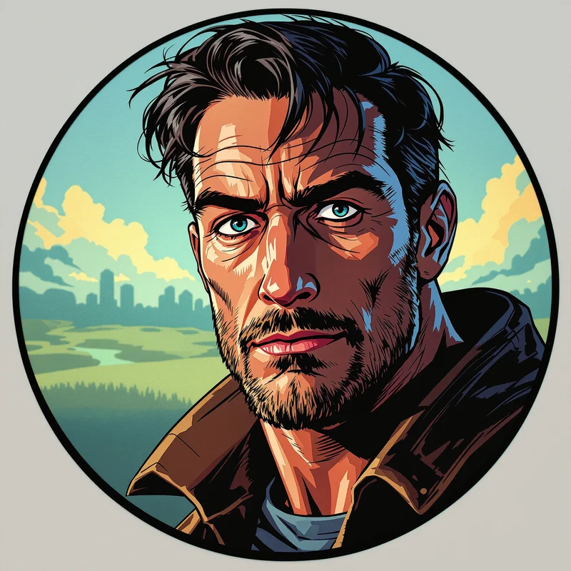 Scott Pilgrim avatar portrait with offbeat personality