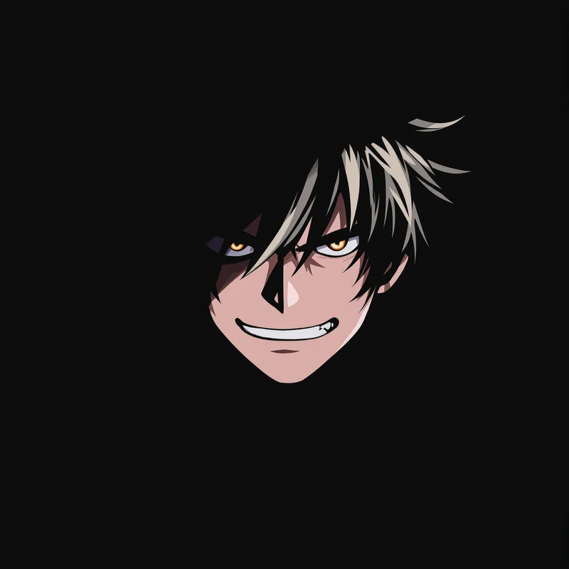 dark Shidou profile avatar with high contrast lighting for social media avatar
