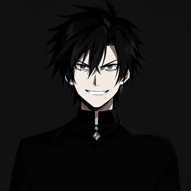 bold Shidou PFP image with minimal dark background for strong avatar use
