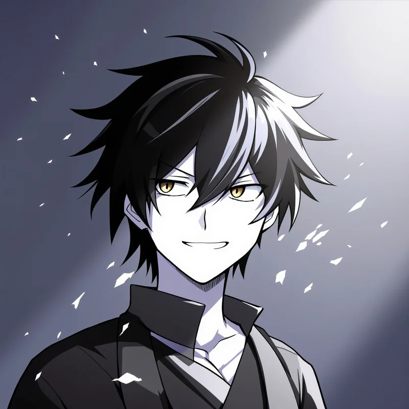 intense Shidou anime portrait with dynamic motion framing for digital profile identity