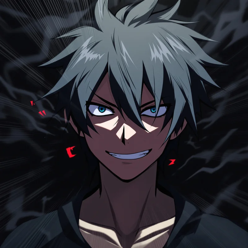 dark Shidou profile avatar with high contrast lighting for strong avatar use