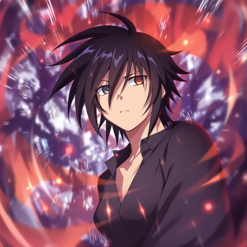 intense Shidou anime portrait with sharp highlight lighting for online avatar styling