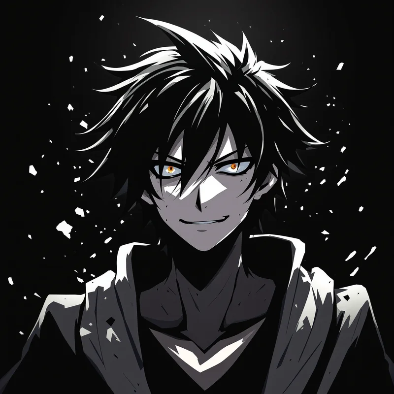 bold Shidou PFP image with strong shadow edges for avatar display