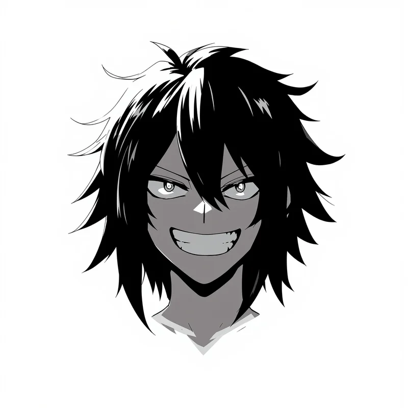 centered Shidou PFP portrait with rough edge styling for profile picture use