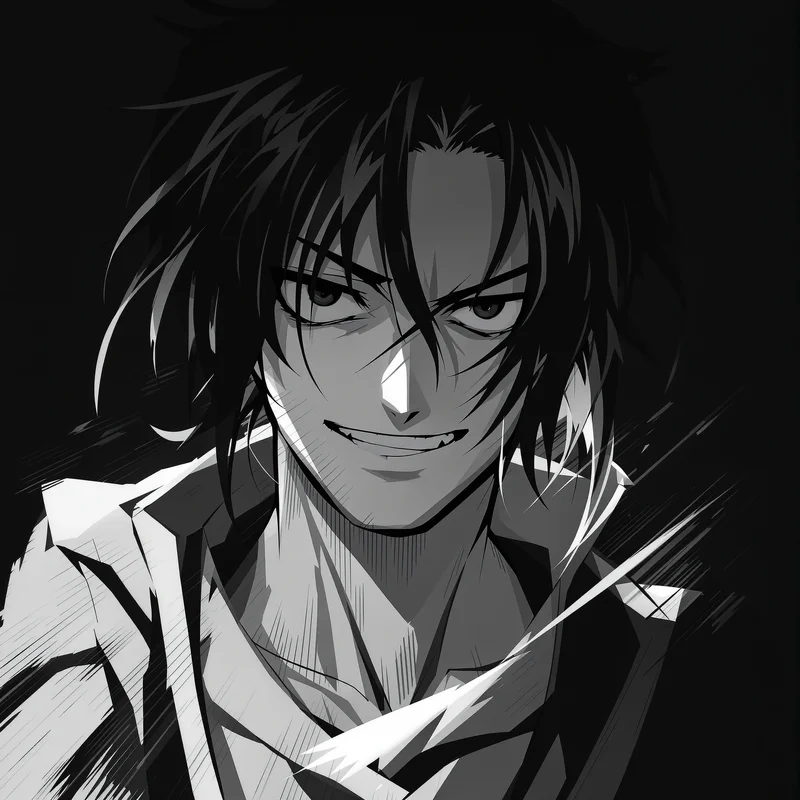 Shidou PFP portrait with strong shadow edges for online avatar styling