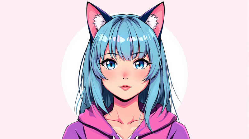 catgirl anime avatar portrait profile picture