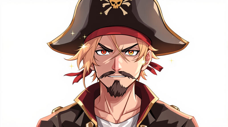 pirate anime avatar portrait profile picture