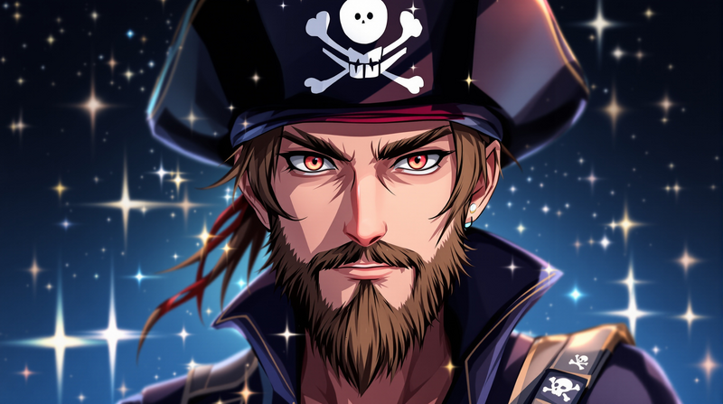 pirate anime avatar portrait profile picture