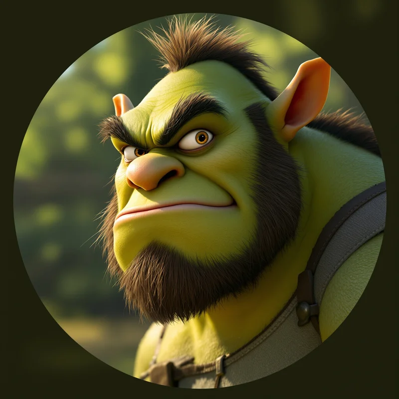 Shrek PFP with expressive ogre face and compact avatar clarity