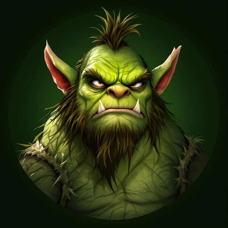 Shrek avatar portrait with rough charm and memorable personality