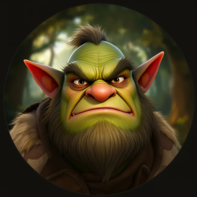 Shrek avatar portrait with rough charm and memorable personality