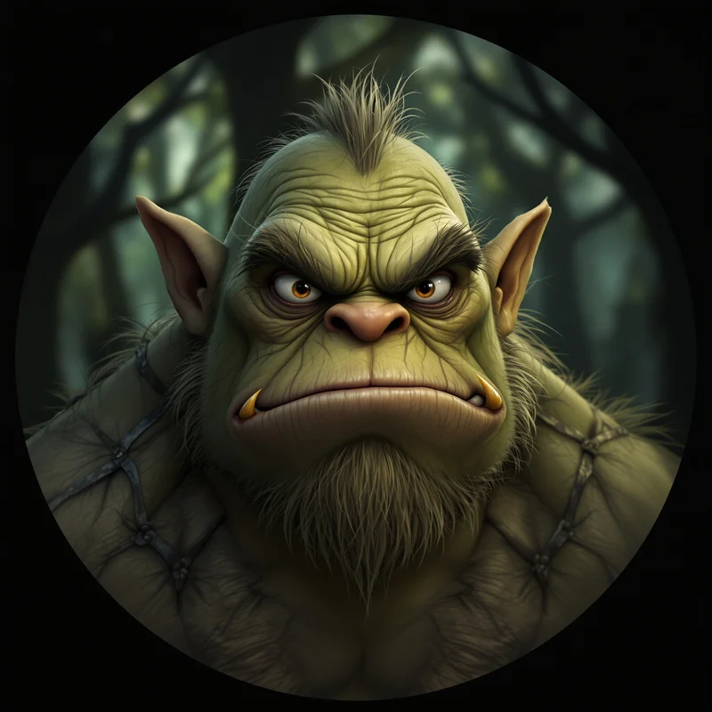 Shrek avatar portrait with rough charm and memorable personality