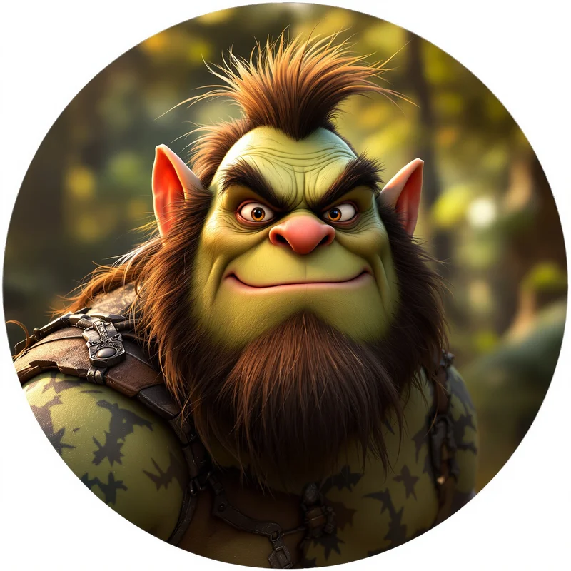 Shrek avatar profile image with grumpy humor and clear recognition