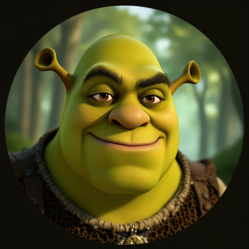 Shrek avatar profile image with grumpy humor and clear recognition